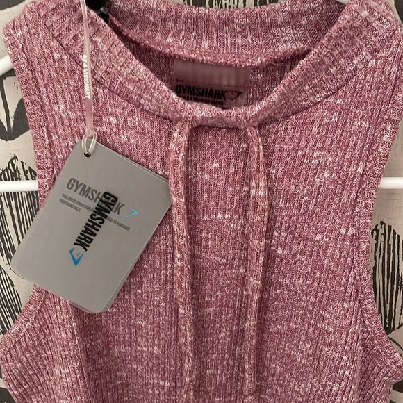 ✴️ NWT GYMSHARK SLOUNGE CROP TOP DUSTY PINK MARK EXTRA SMALL XS - Picture 2 of 5